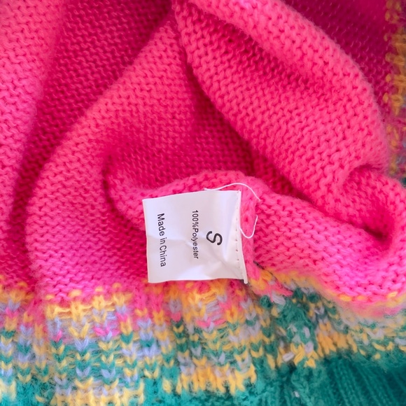 Pink Fair Isle sweater women’s US size S - Picture 8 of 14